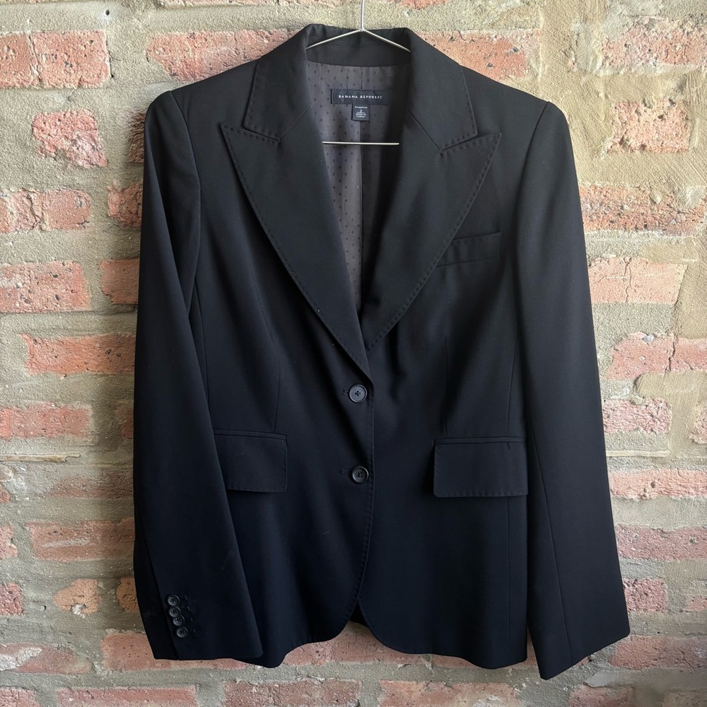 Banana Republic Wool Black Blazer
